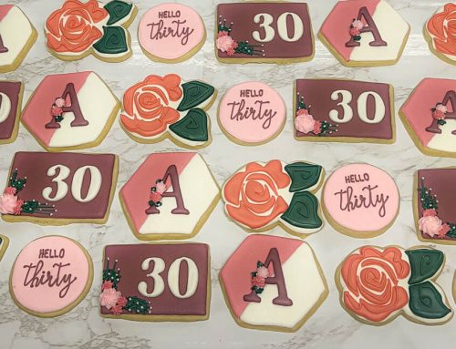 “Hello Thirty” Floral Cookies